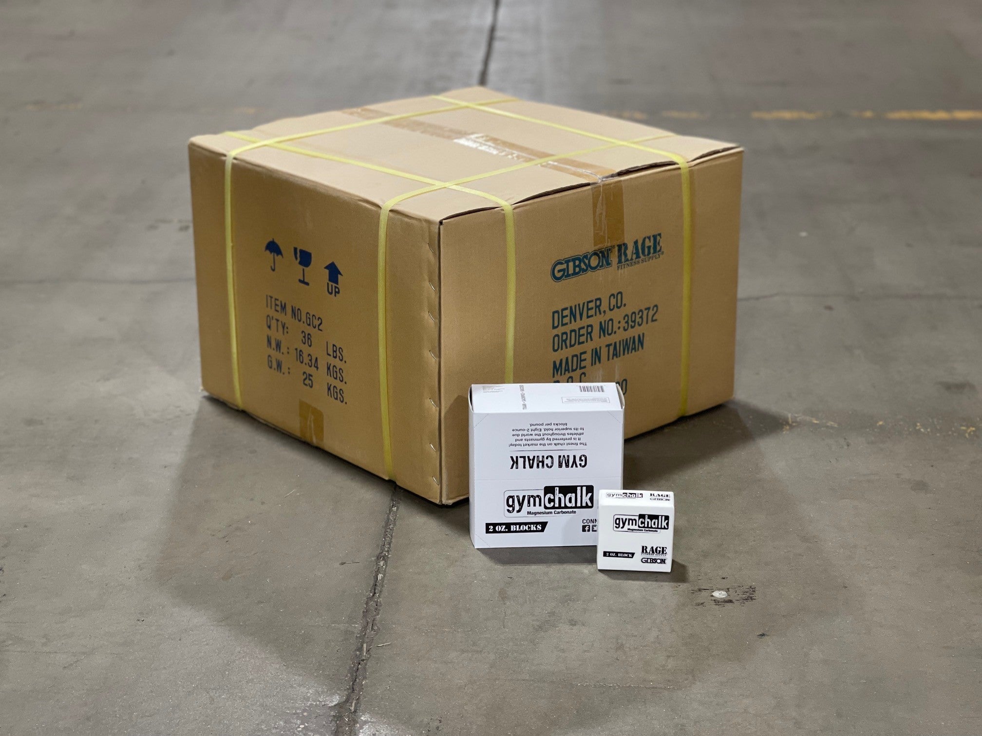 Block Chalk ( 2 Ounce, 1 Pound and Case of 36 Pounds ) - Gibson Athletic