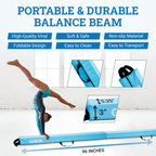 Gibson Engage Gymnastics Games – Kids Balance Beam, Tumbling Mats & Activity Spinner Playset – Screen-Free Home Fitness Fun Ages 3–10