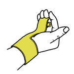 proper fit to first knuckle of Gibson Girls' Summit Uneven Bar Grips