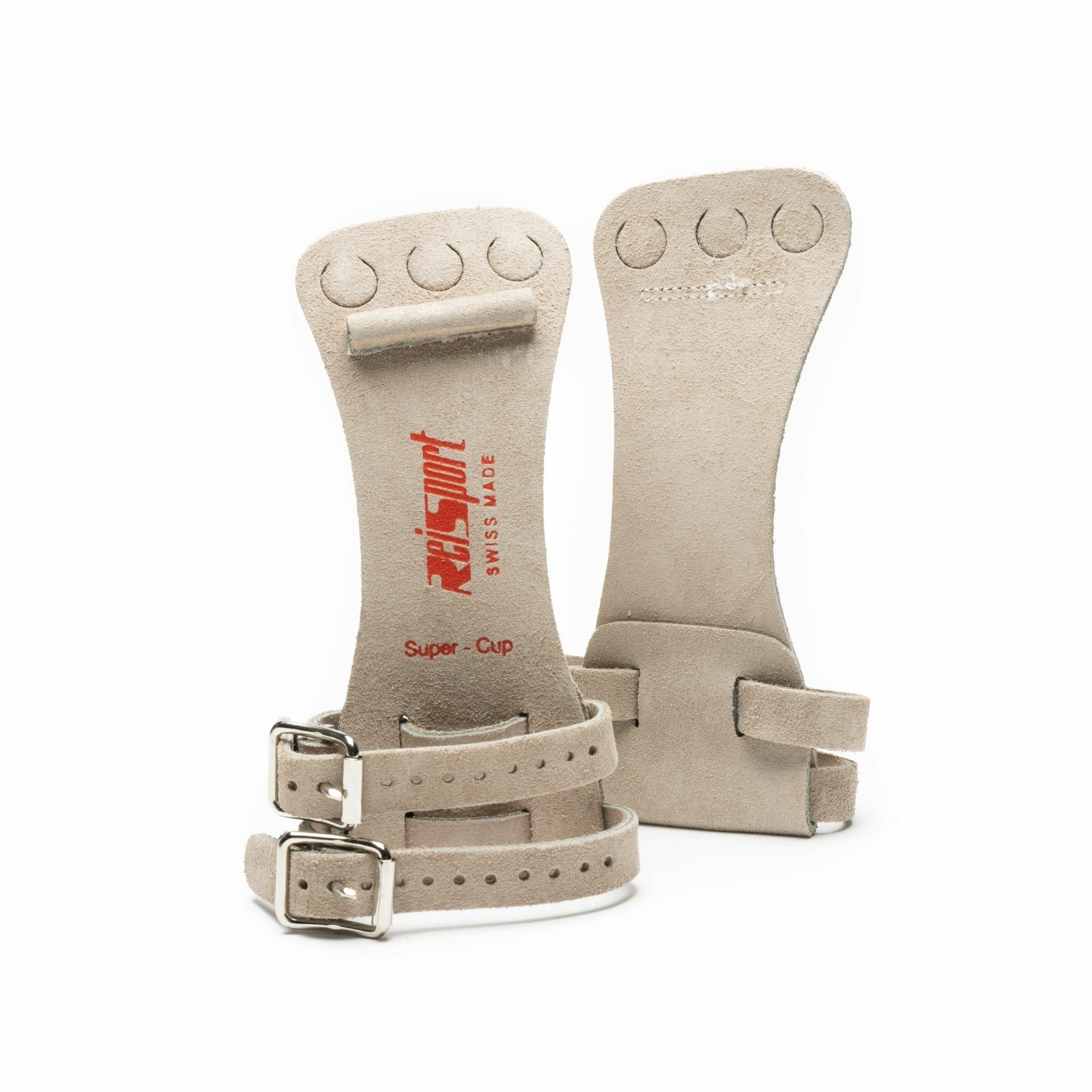 Reisport® Men's High Bar Grips - Double Buckle front and back