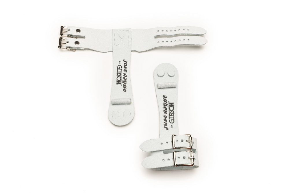 Gibson Just Right Uneven Bar double buckle grips on white background