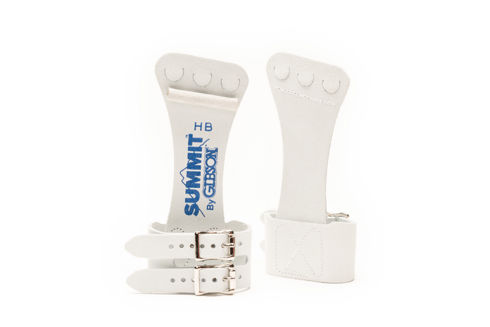 Gibson Summit High Bar double buckle grips on white background